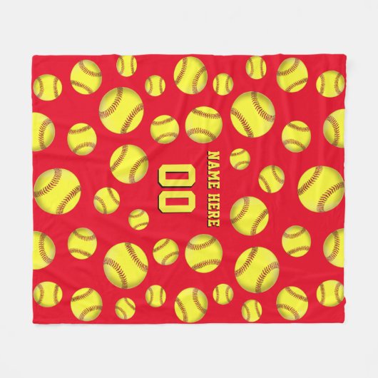 Couverture personnalisée du base-ball, nom, (Devant (Horizontal))