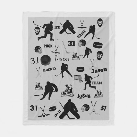 Couverture personnalisée HOCKEY (Devant)