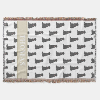 Couverture personnalisée Labrador noir rose et bla