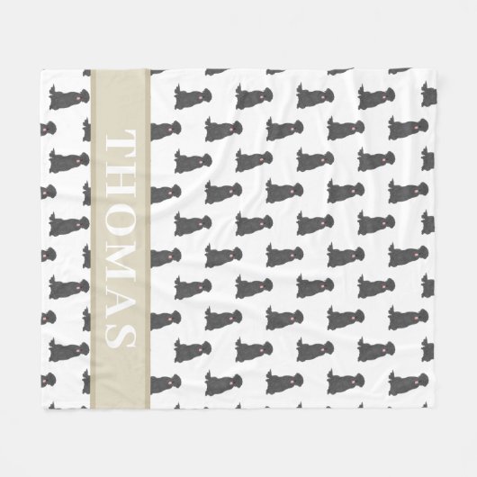 Couverture Personnalisée Labrador Retriever Noir R (Devant (Horizontal))