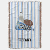 Couverture personnalisée Pom-pom girl bleue et bla (devant Vertical)