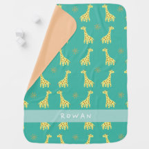 Couverture personnalisée pour bébé Girafe souriant