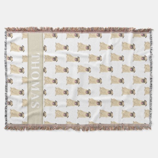Couverture personnalisée pour bébé pug (Devant)