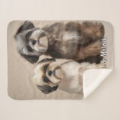 Couverture personnalisée pour deux animaux de comp (Devant (Horizontal))