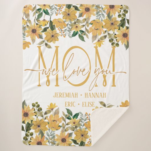 Couverture personnalisée pour les tournesols maman (Devant)