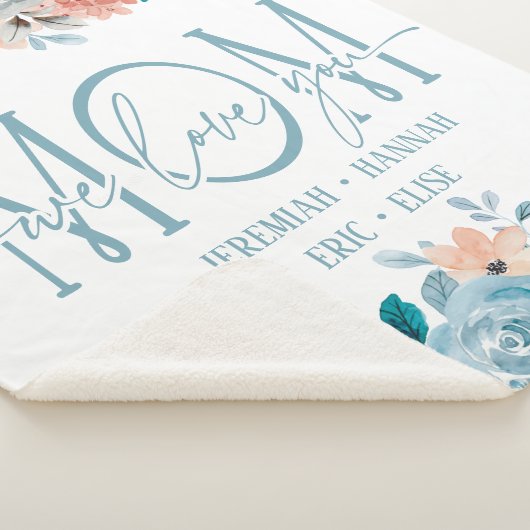 Couverture personnalisée pour maman aux fleurs bla (3/4)