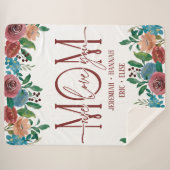 Couverture personnalisée pour maman aux fleurs bla (Devant (Horizontal))