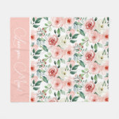 Couverture personnalisée Rose aquarelle (Devant (Horizontal))