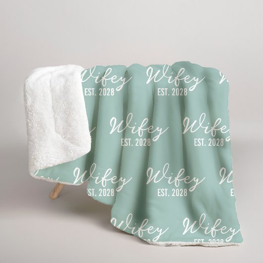 Couverture personnalisée Sage Sherpa pour cadeau à