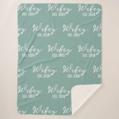 Couverture personnalisée Sage Sherpa pour cadeau à (Devant)