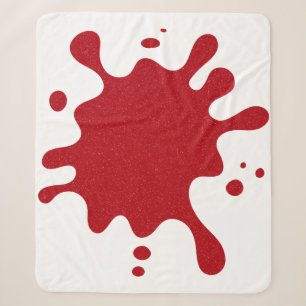 Couverture personnalisée Sherpa éclaboussure rouge