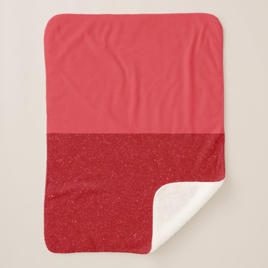 Couverture personnalisée Sherpa – Rouge tomate bic (Devant)