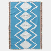 Couverture Personnalisez votre Beach House Aqua Grey Zig Zag (devant Vertical)