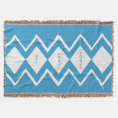 Couverture Personnalisez votre Beach House Aqua Grey Zig Zag (Devant)