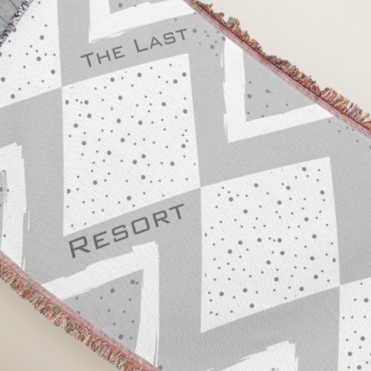 Couverture Personnalisez votre Beach House Grey Zig Zag