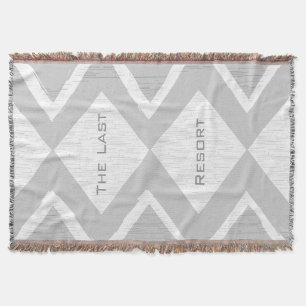 Couverture Personnalisez votre Beach House Grey Zig Zag