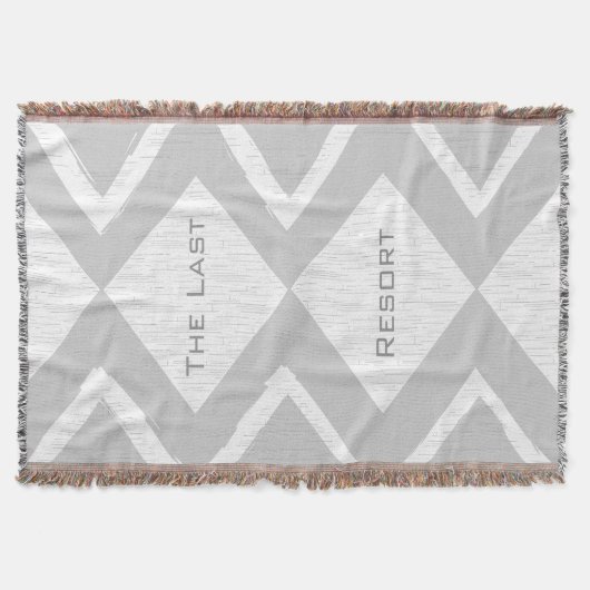 Couverture Personnalisez votre Beach House Grey Zig Zag (Devant)