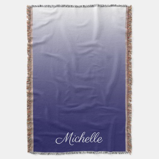 Couverture Personnalized gradient ombre navy blue (devant Vertical)