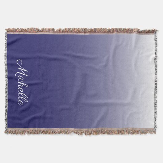 Couverture Personnalized gradient ombre navy blue (Devant)