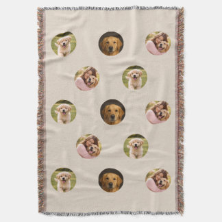 Couverture Pet Family Photo Mother's Day Blanket Beige