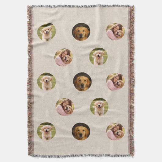 Couverture Pet Family Photo Mother's Day Blanket Beige (devant Vertical)