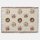 Couverture Pet Family Photo Mother's Day Blanket Beige (Devant)
