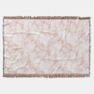 Couverture Pétales de rose florale rose blush or