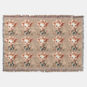 Couverture Petit Cochon Fantaisiste en Salopette Pastel Marro