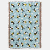 Couverture Petites abeilles mignonnes et fleurs marguerites m (devant Vertical)