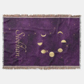 Couverture Phases de la lune d'or Étoiles violettes Personnal (Devant)