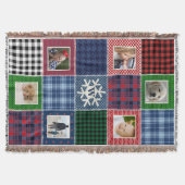 Couverture Photo à cliquet et flocon de neige monogramme (Devant)