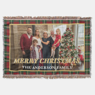 Couverture Photo de famille Noël tartan à carreaux Ralph Laur