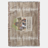 Couverture Photo de famille rustique de Noël de branche en (devant Vertical)