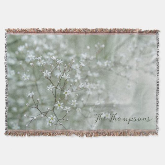 Couverture Photo de fleurs de bébé botanique avec nom (Devant)