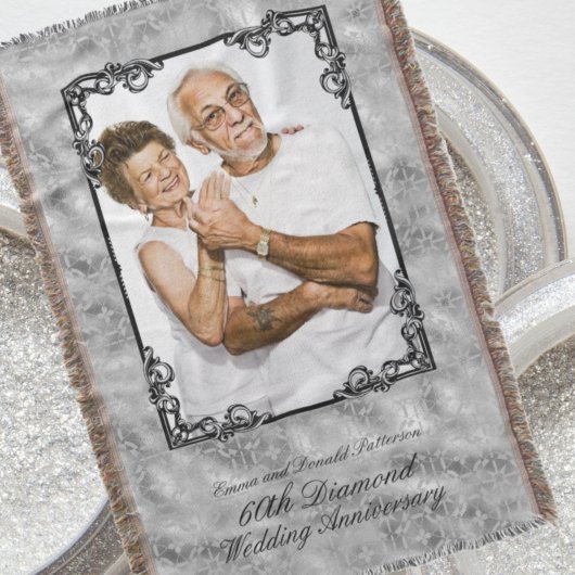 Couverture Photo de monogramme pour les 60 ans de mariage de