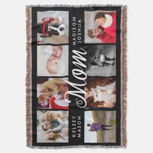 Couverture photo moderne pour maman | Noir et blan (devant Vertical)