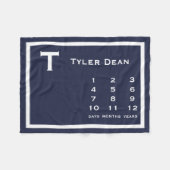 Couverture photo personnalisée moderne bébé Jalon (Devant (Horizontal))