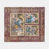 Couverture photo polaire "Gold Burgundy Swirl" (Devant (Horizontal))