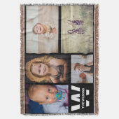 Couverture Photos multiples en noir et blanc Monogramme perso (devant Vertical)