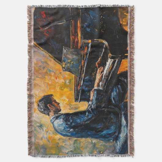 Couverture Piano Player - Peinture à l'huile (devant Vertical)