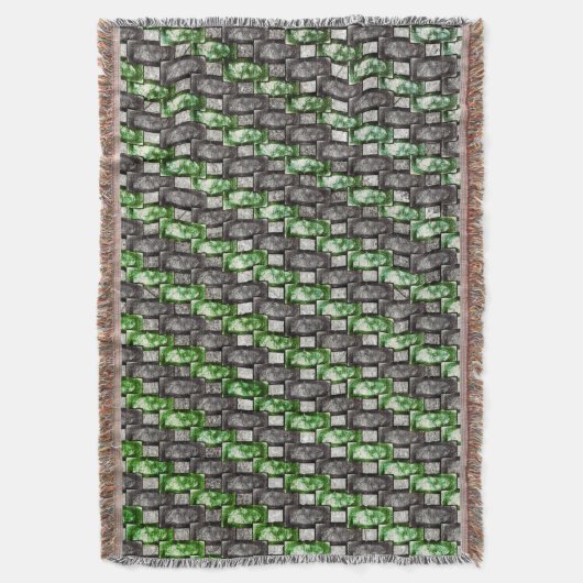 Couverture Pièces rectangulaires sculptées et colorées, vert (devant Vertical)