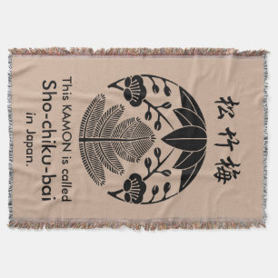 Couverture Pin, feuilles de bambou, prunier