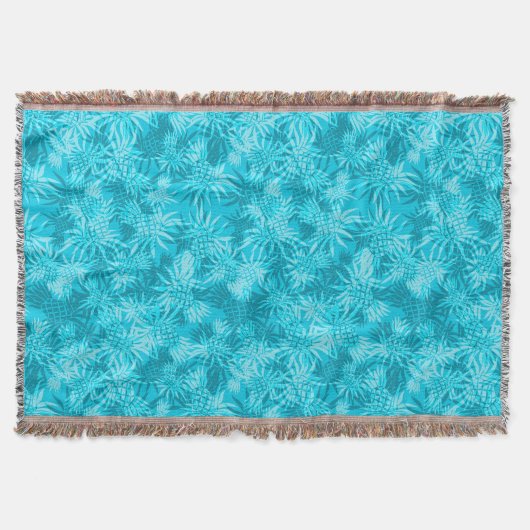 Couverture Pinceau d'ananas Camo Hawaiian Throw Blanket (Devant)