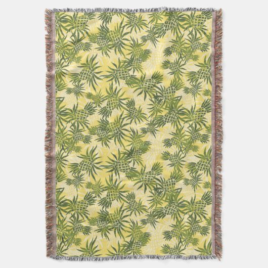 Couverture Pinceau d'ananas Camo Hawaiian Throw Blanket (devant Vertical)