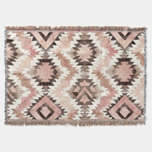Couverture Pink Brown Cowgirl Southwestern Tribal (Devant)