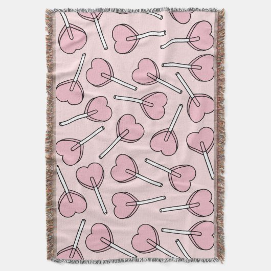 Couverture Pink Lollipops, Heart Lollipops, Lollipop Pattern (devant Vertical)