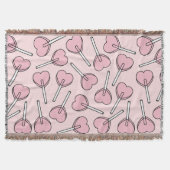 Couverture Pink Lollipops, Heart Lollipops, Lollipop Pattern (Devant)