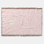 Couverture Pink Monogram Name Throw Blanket (Devant)