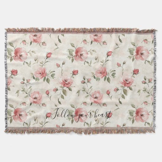 Couverture Pink Roses Floral  (Devant)