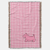 Couverture Pink Scottish Terrier Scotty Chien Blanche Chambre (devant Vertical)